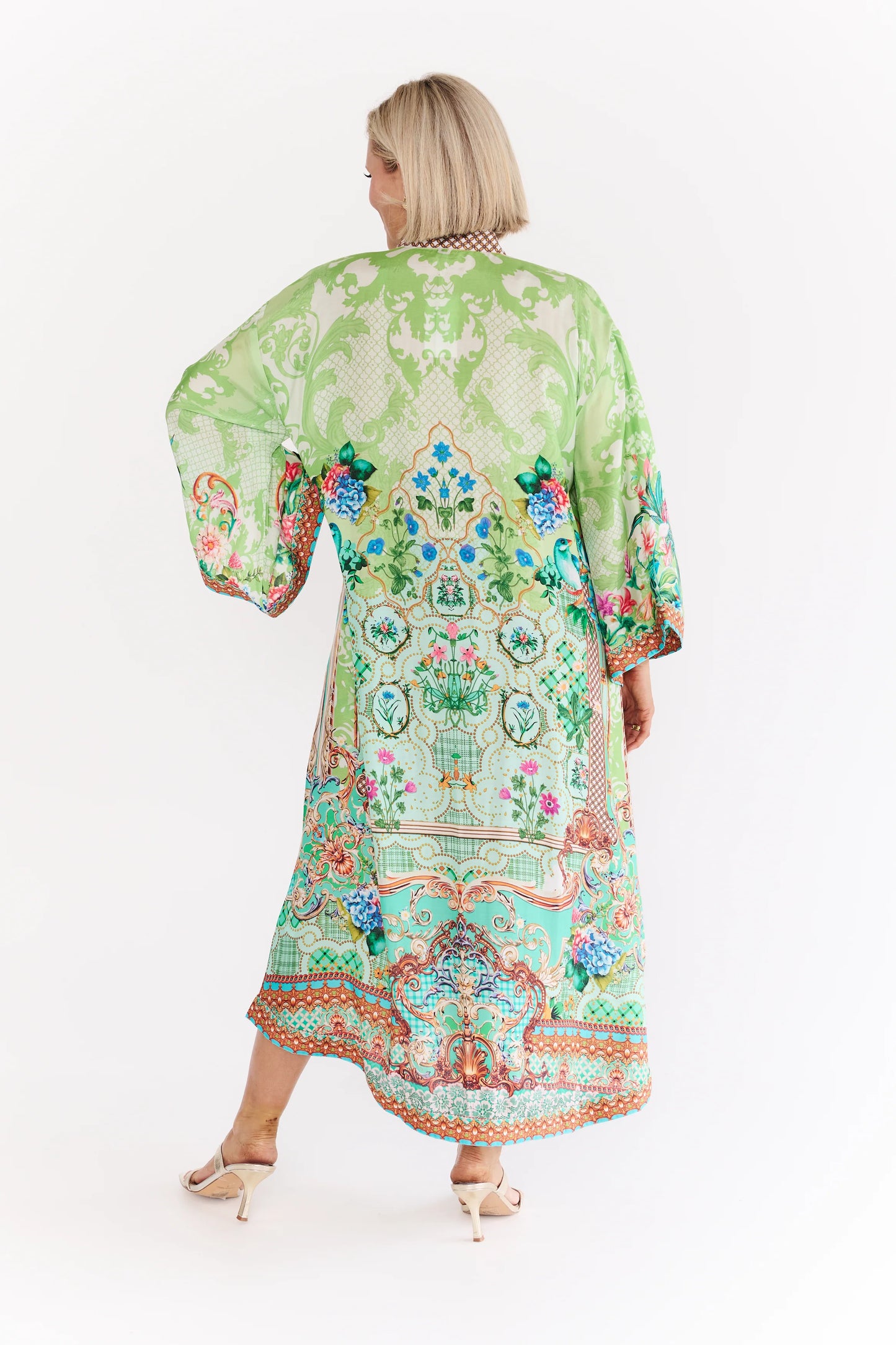 Leigh Button Up Shirt Dress with Tie Waist