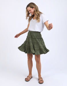 Market Lace Trim Skirt - Clover