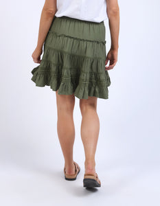 Market Lace Trim Skirt - Clover