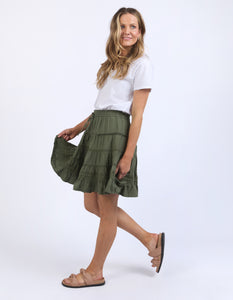 Market Lace Trim Skirt - Clover