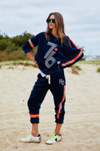 T400- 1NAVY, Hammill and co navy velour sweater 76