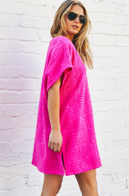 Salt & Sunshine Towelling Cover Up - Hot Pink