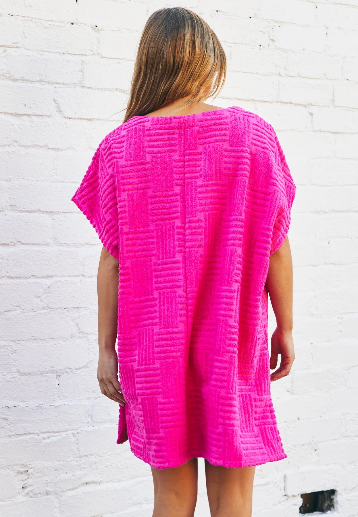 Salt & Sunshine Towelling Cover Up - Hot Pink