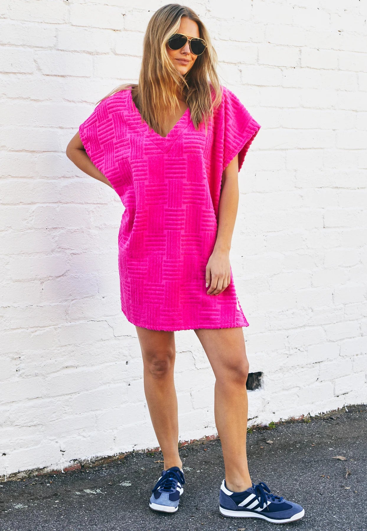 Salt & Sunshine Towelling Cover Up - Hot Pink