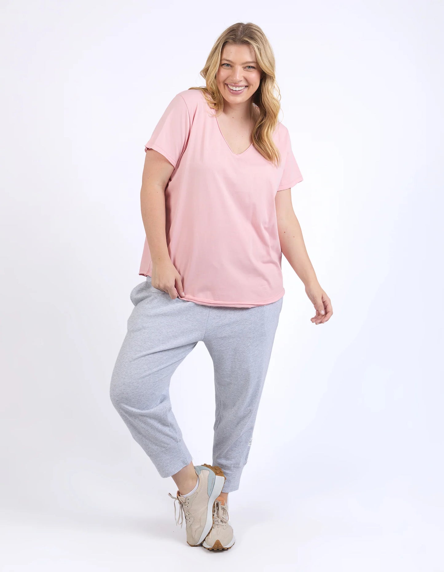 Pima V Tee - Blush Pink