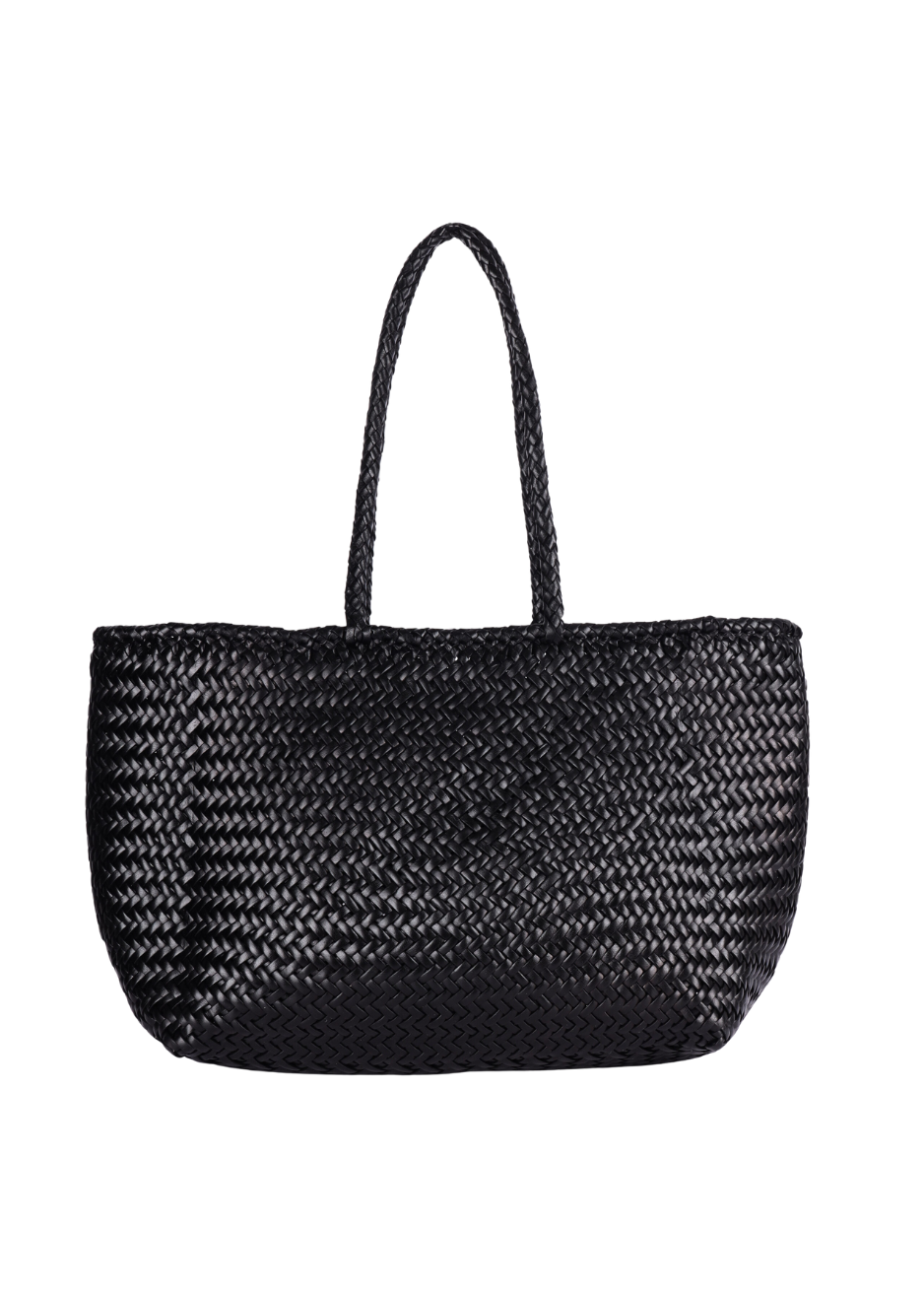 Amalfi Woven Leather Tote Bag