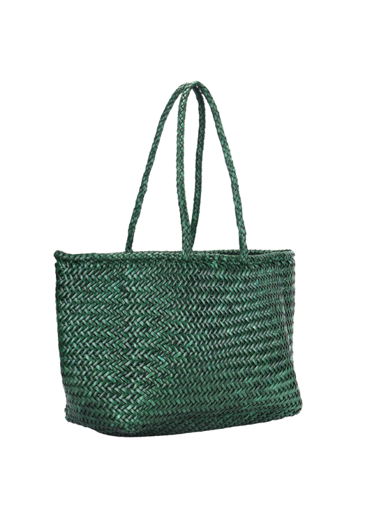 Amalfi Woven Leather Tote Bag