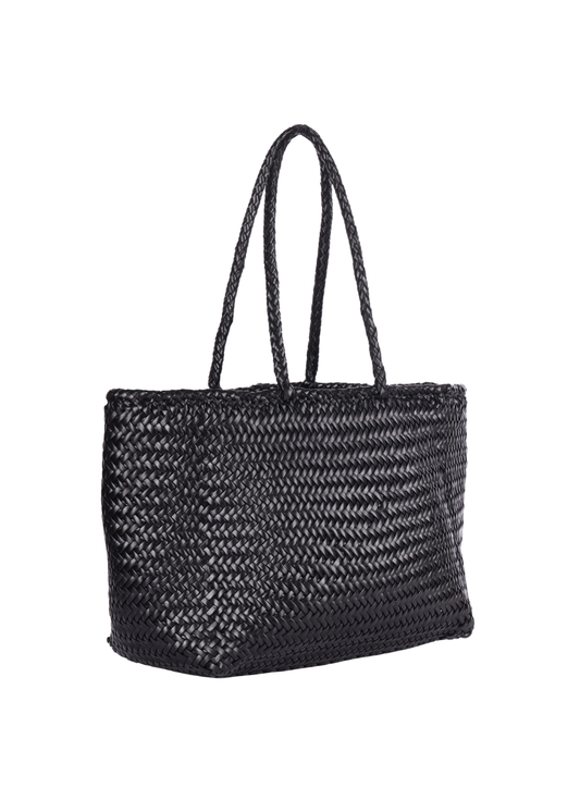 Amalfi Woven Leather Tote Bag