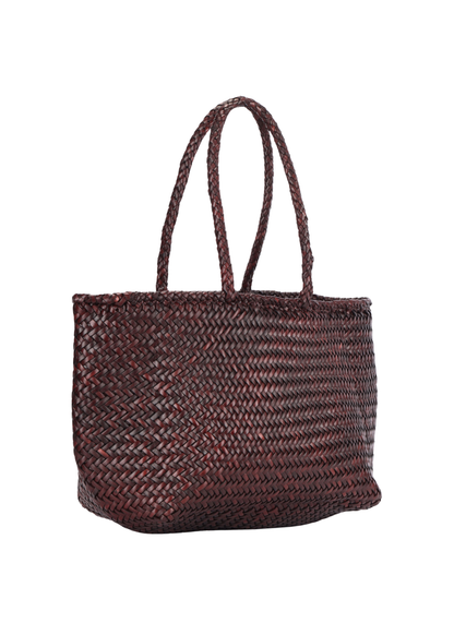 Amalfi Woven Leather Tote Bag