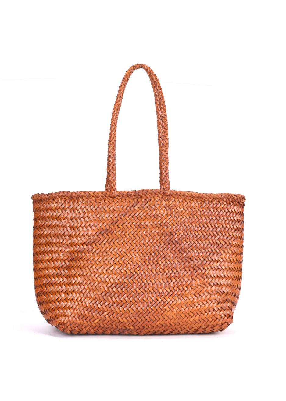 Amalfi Woven Leather Tote Bag