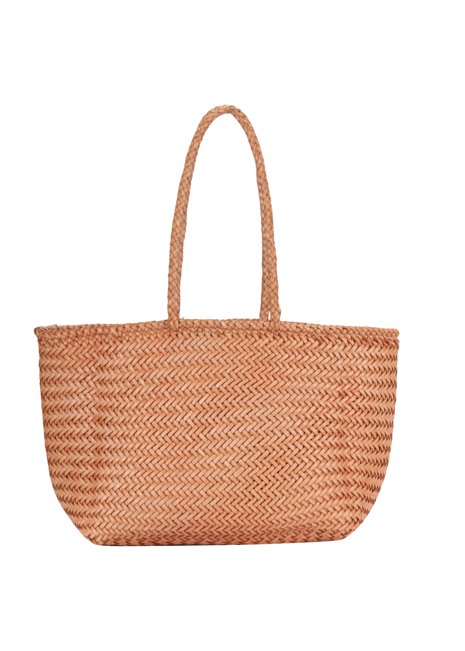 Amalfi Woven Leather Tote Bag