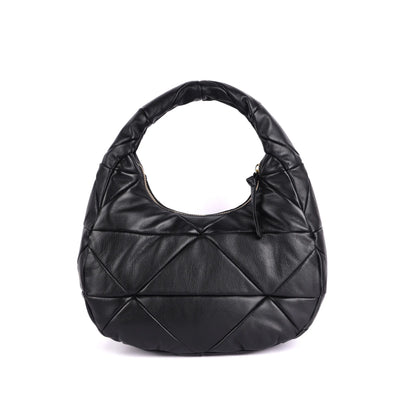 Seattle Quilted Leather Handbag - Black
