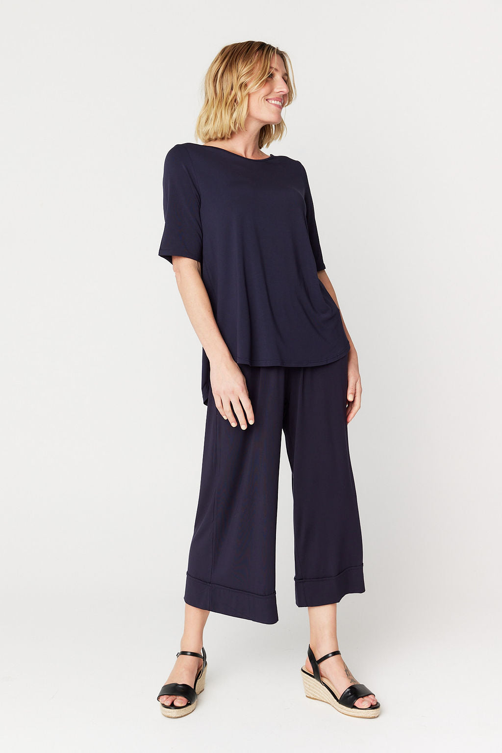 Resort Culotte Pant French Navy Tani