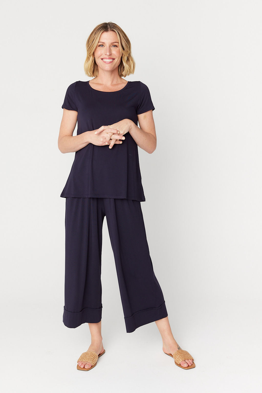 Resort Culotte Pant French Navy Tani