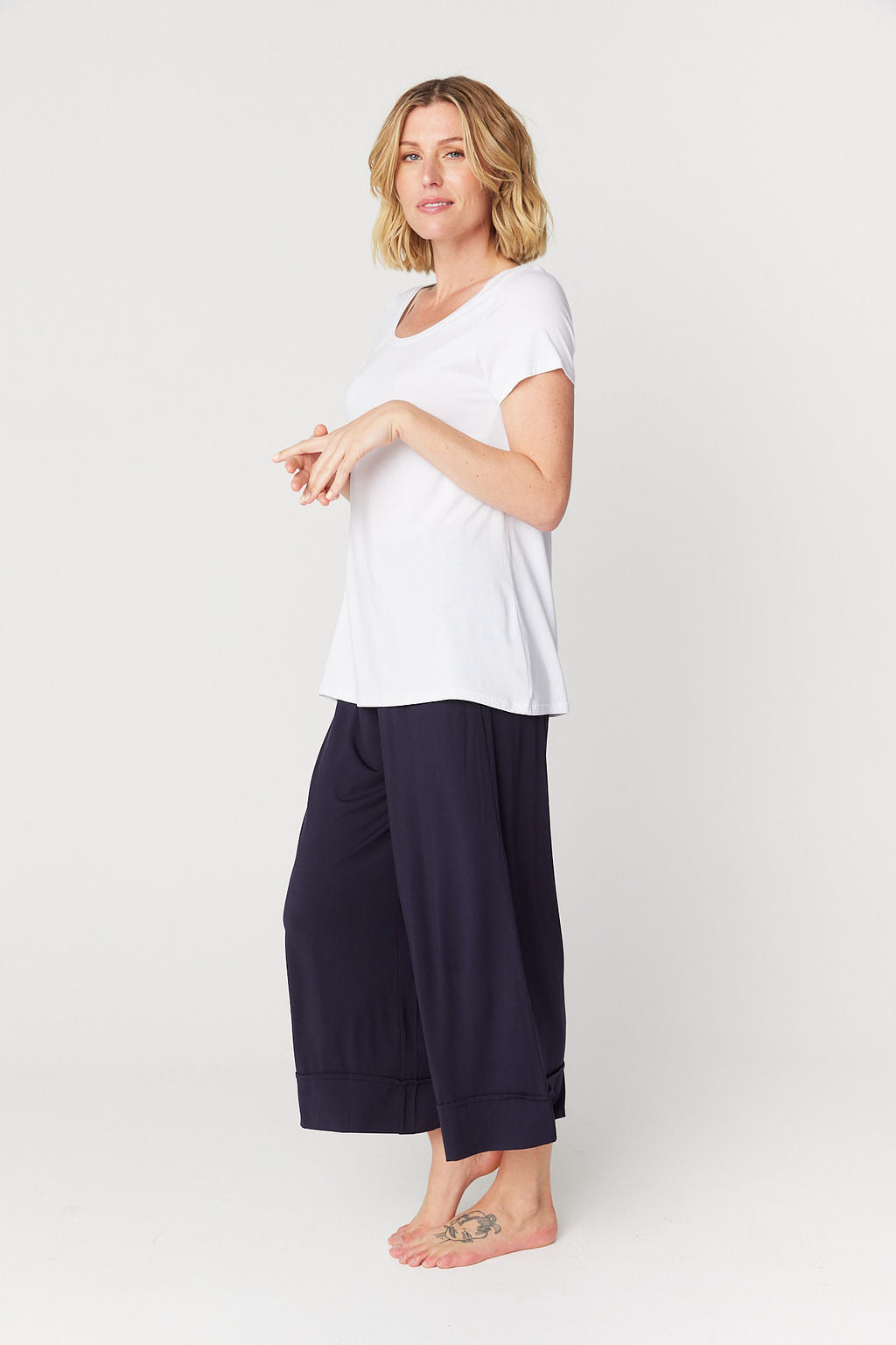 Resort Culotte Pant French Navy Tani