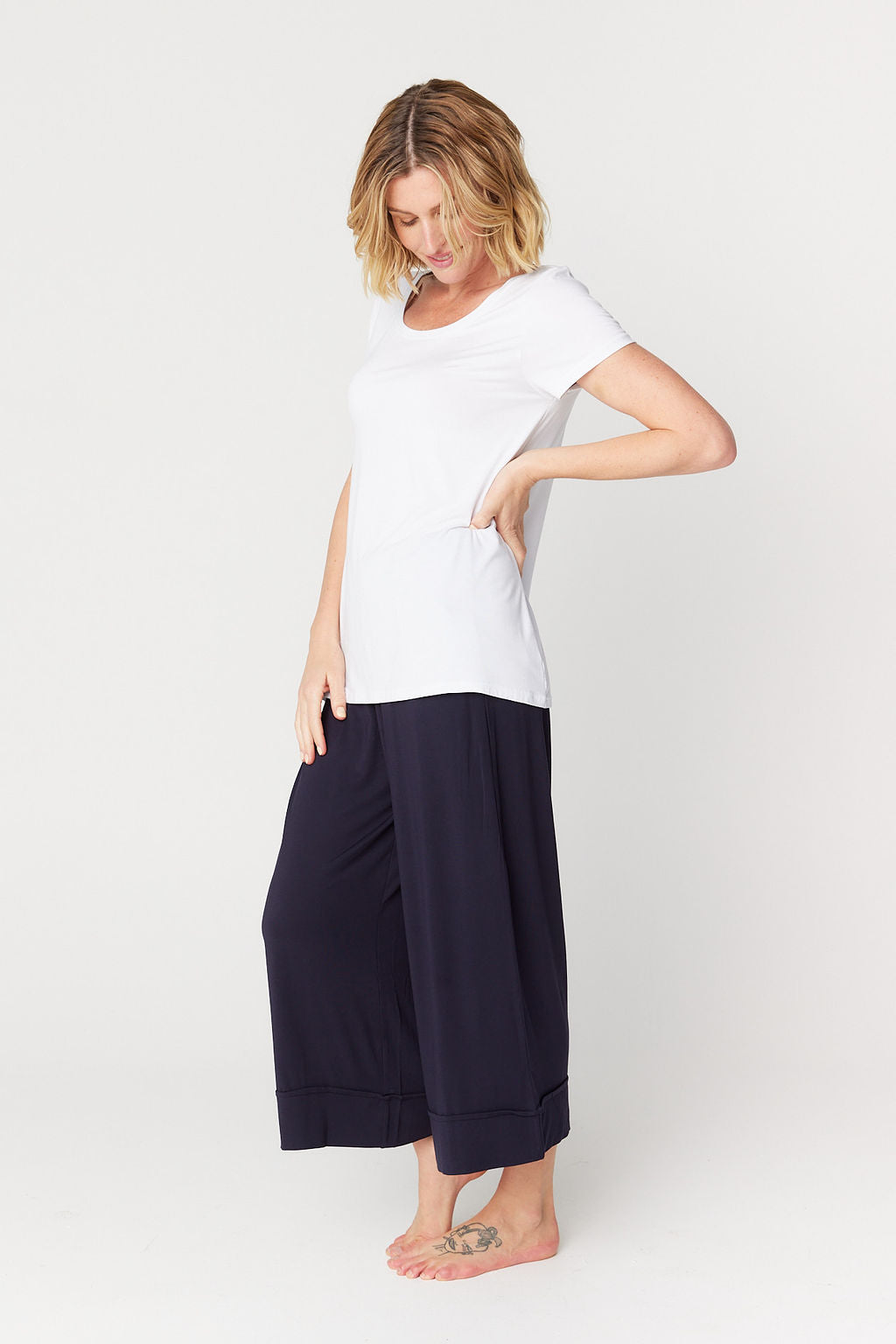 Resort Culotte Pant French Navy Tani