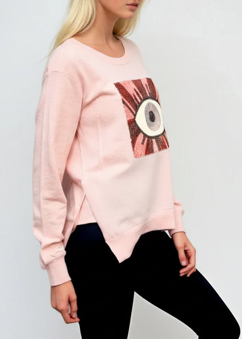 Suzie Sweater - Evil Eye Sequin