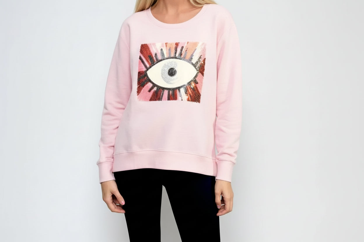Suzie Sweater - Evil Eye Sequin