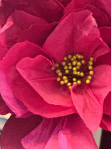 Sakura Paper Flower - Magenta Pink with Yellow