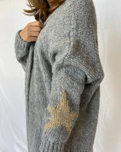 The Star Cardigan Fifi and Annie, Grey Italian Luxe Star Cardigan