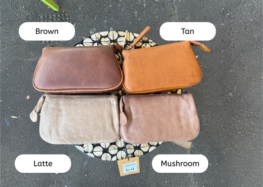 St Kilda Cross Body Leather Bag Clutch