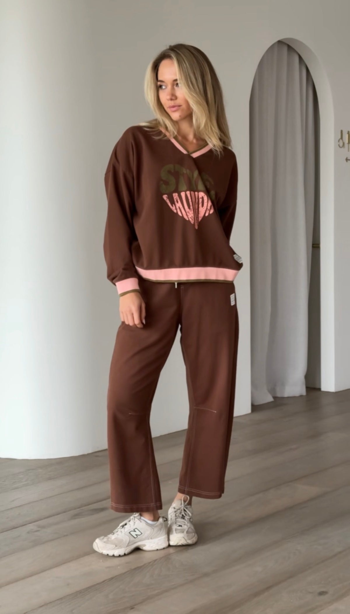 Style Laundry Barrel Leg Track Pants