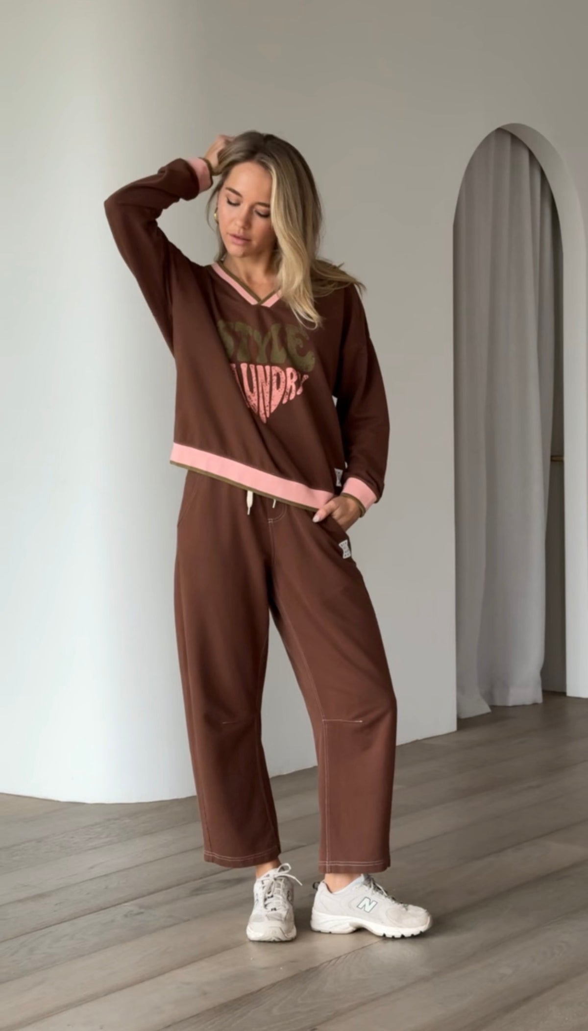 Style Laundry Barrel Leg Track Pants