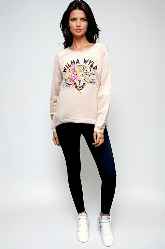 Taylor Sweater - Leopard Lightning Graphic