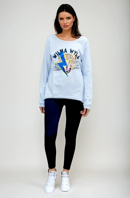 Taylor Sweater - Leopard Lightning Graphic