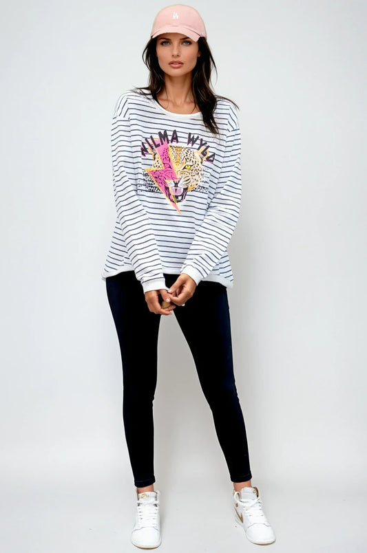 Taylor Sweater - Leopard Lightning Graphic