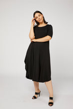 Black_Tri_drape_midi_dress_tani_basic_state_