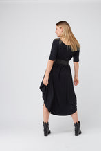 Black_Tri_drape_midi_dress_tani_basic_state_