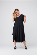 Black_Tri_drape_midi_dress_tani_basic_state_