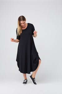 Black_Tri_drape_midi_dress_tani_basic_state_