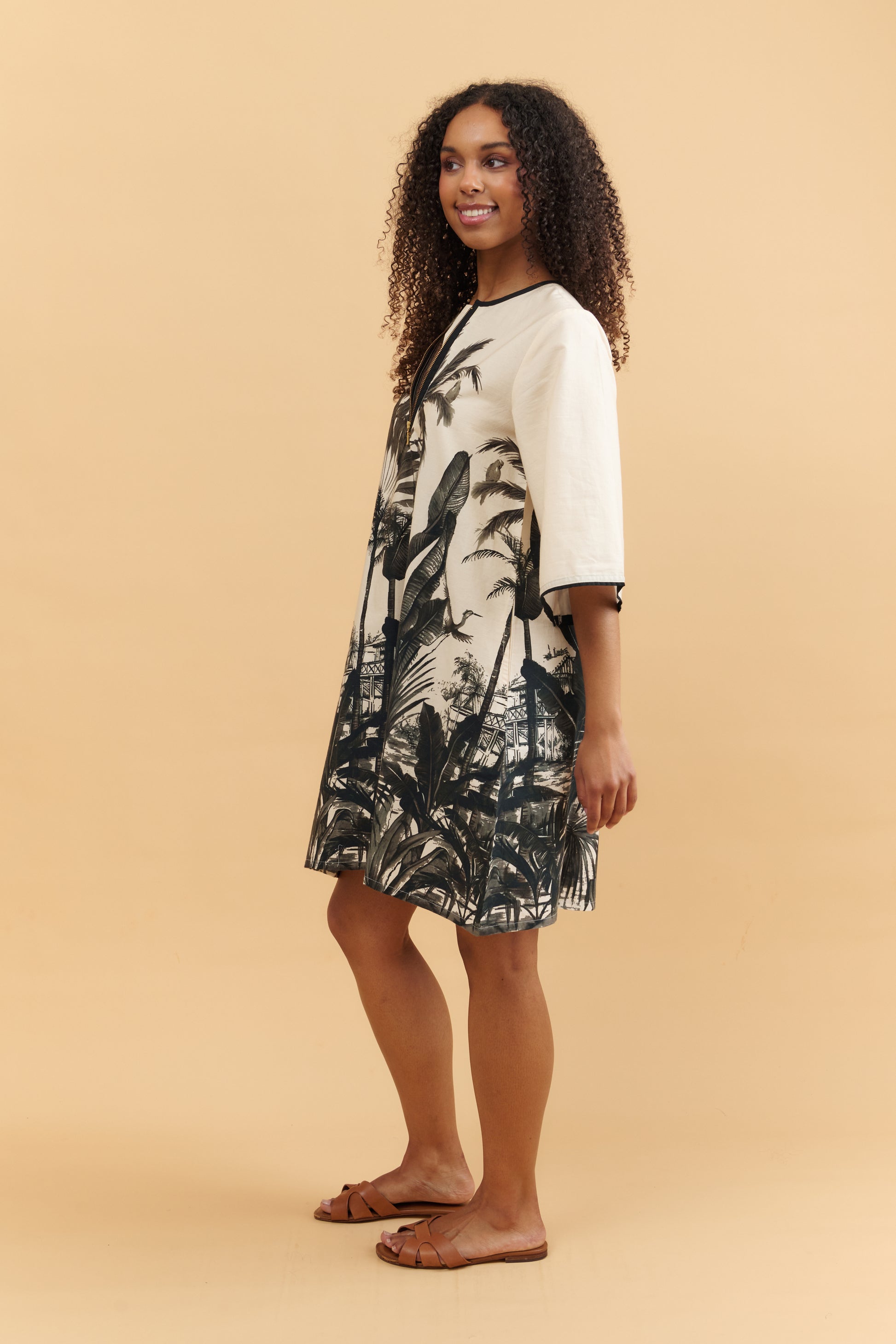 Tropic Noir A-Line Dress Basic State