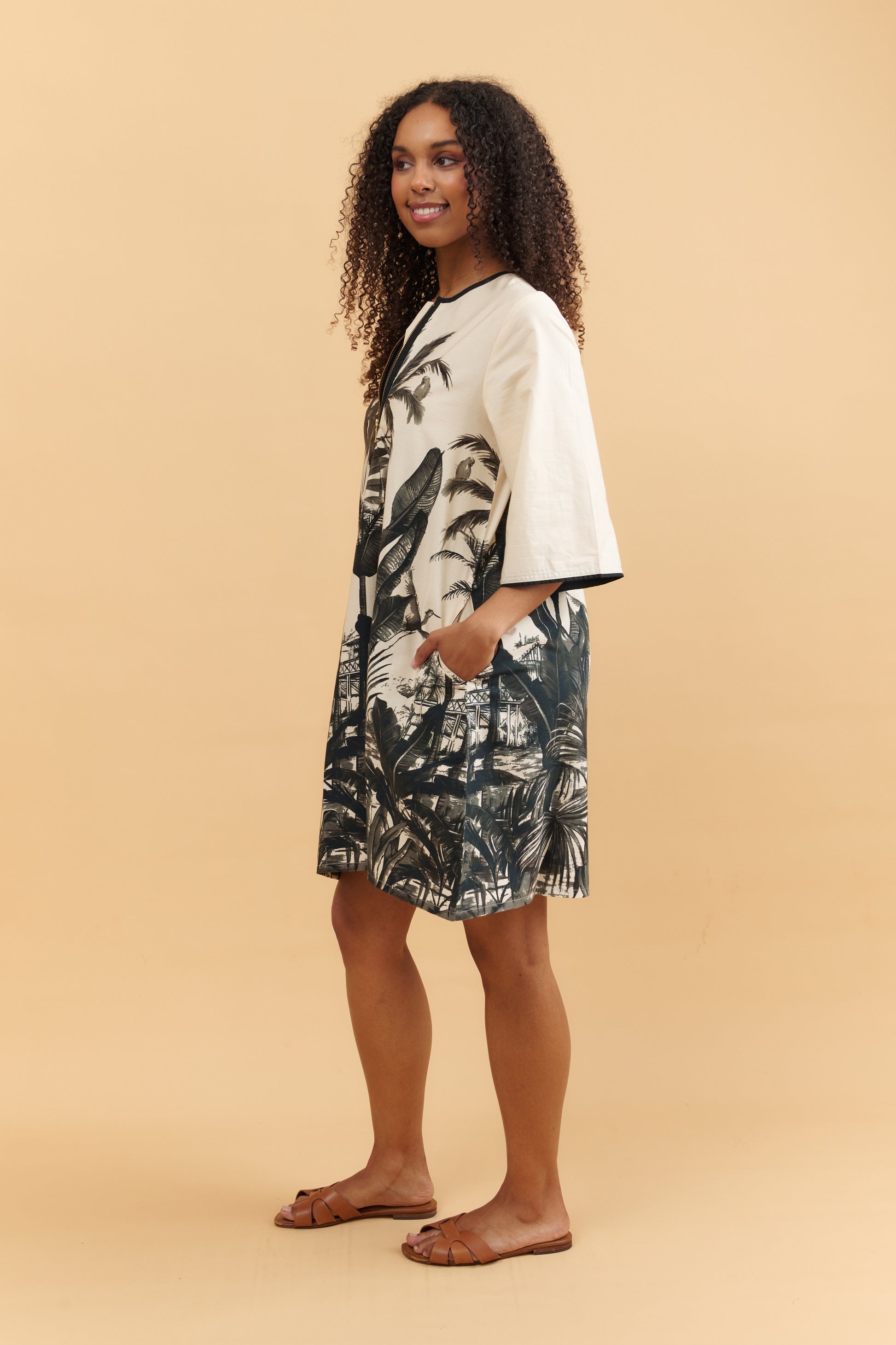 Tropic Noir A-Line Dress Basic State