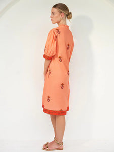 Winona Dress  - Orange Royal Jaipur Print