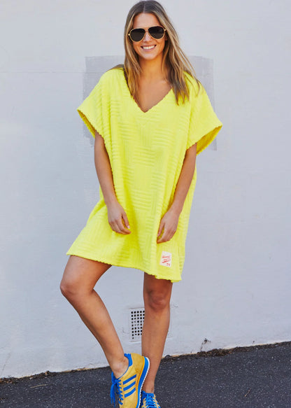 Salt & Sunshine Towelling Cover Up - Yellow