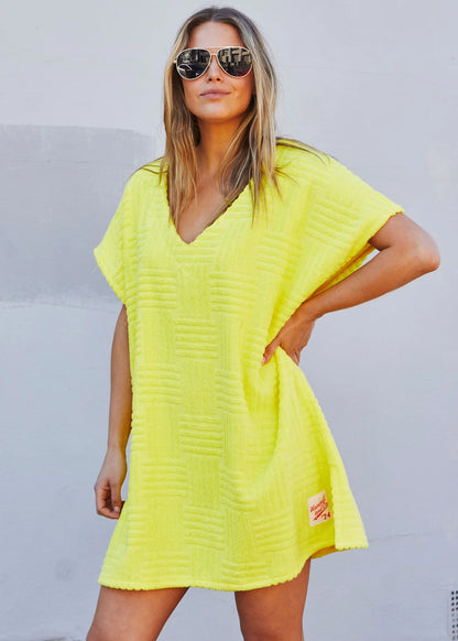 Salt & Sunshine Towelling Cover Up - Yellow
