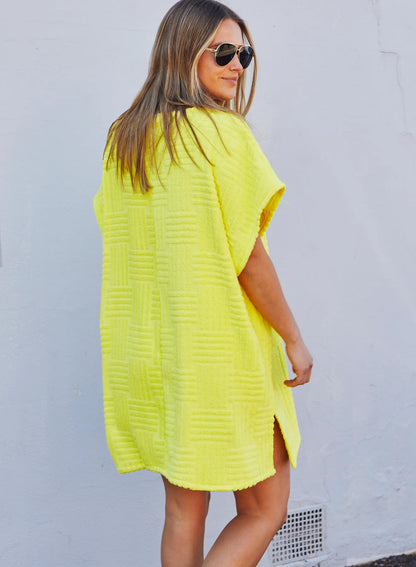 Salt & Sunshine Towelling Cover Up - Yellow