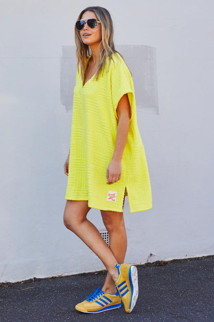 Salt & Sunshine Towelling Cover Up - Yellow