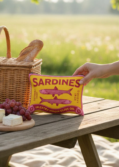 Canvas Zip Pouch - When Life Gives you Sardines