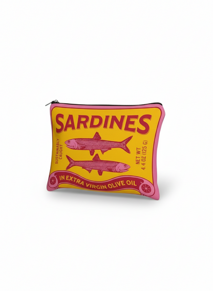 Canvas Zip Pouch - When Life Gives you Sardines