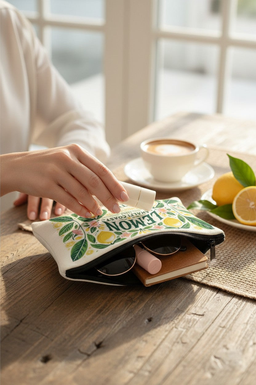 Canvas Zip Pouch - Zesty