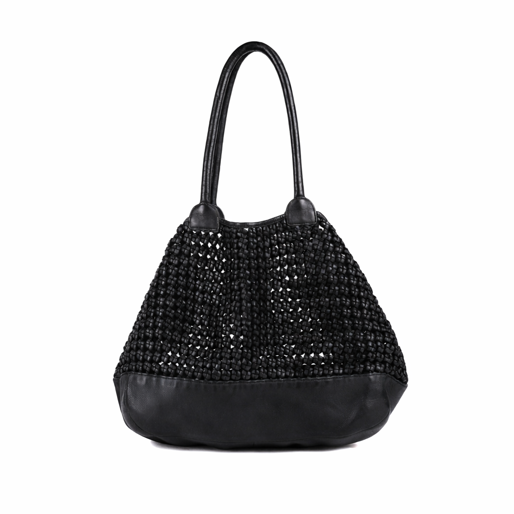 Hermitage Woven Leather Tote Bag