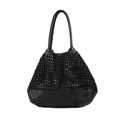 Hermitage Woven Leather Tote Bag