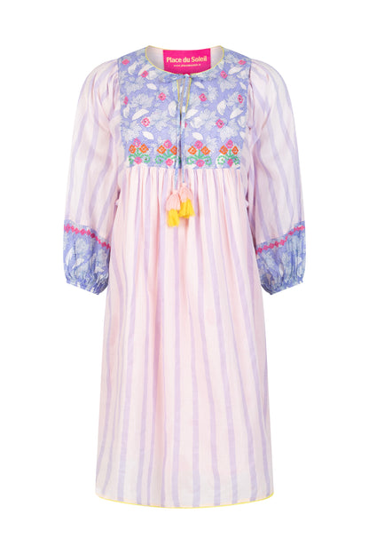 Sleeved Stripes Dress