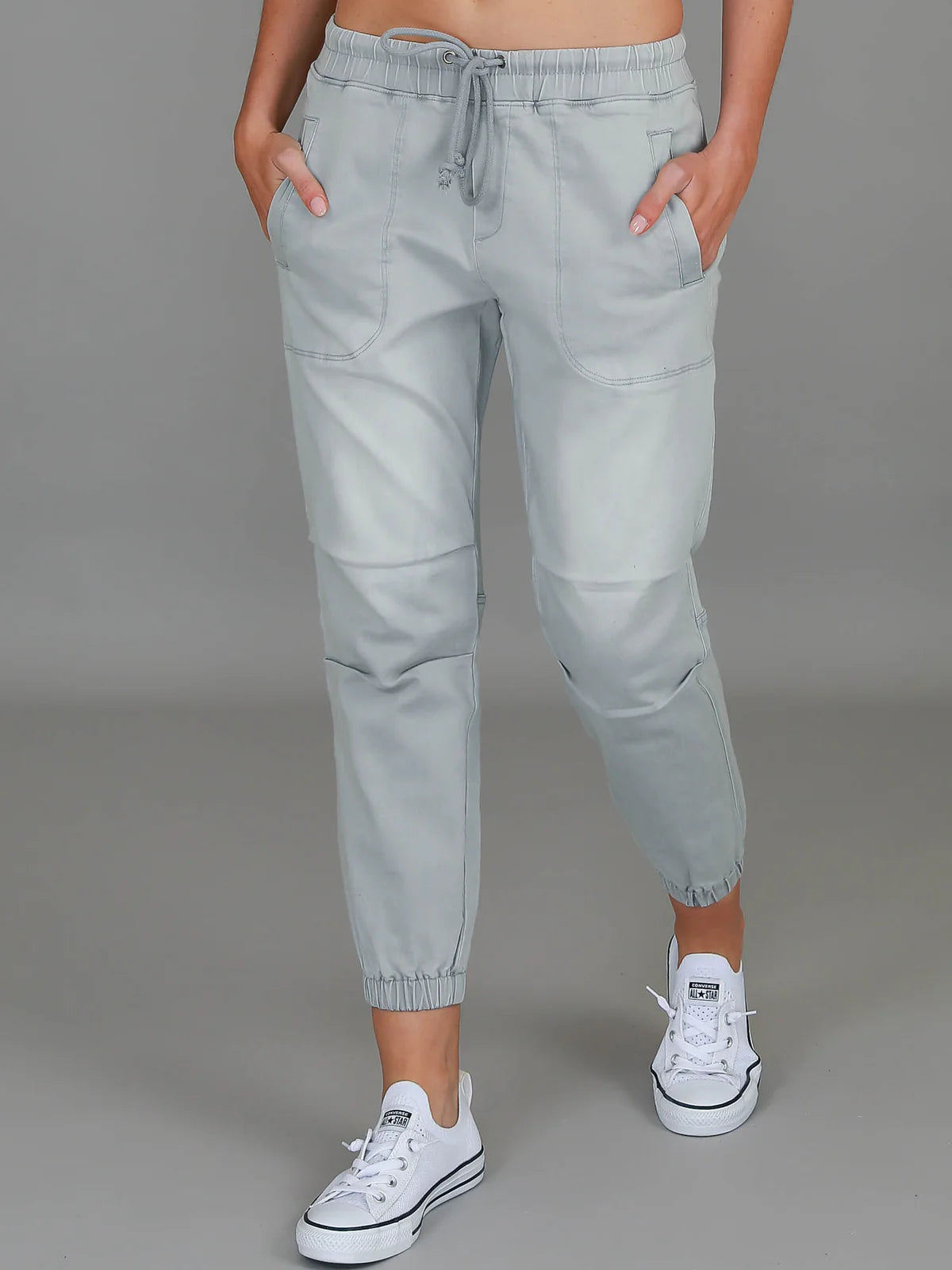 Torquay Denim Jogger Pants - Denim Grey