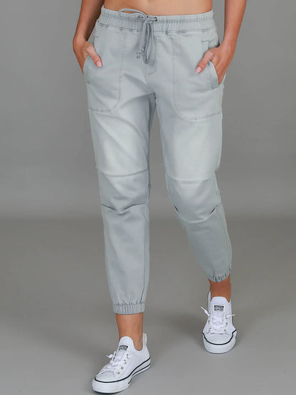 Torquay Denim Jogger Pants - Denim Grey