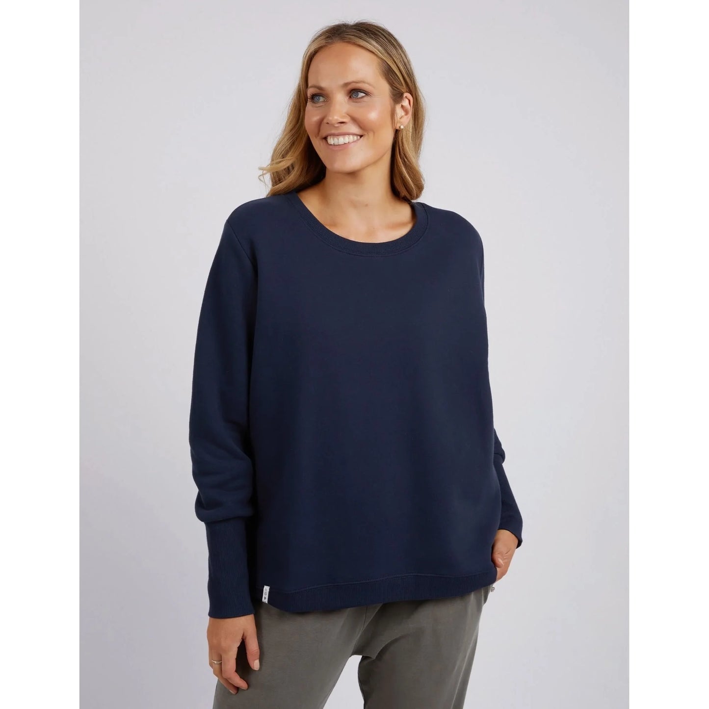 divine cosy crew Navy Elm Shop Elm Divine Cosy Crew Sweater, Shop Elm Fundamentals Divine Jumper Navy